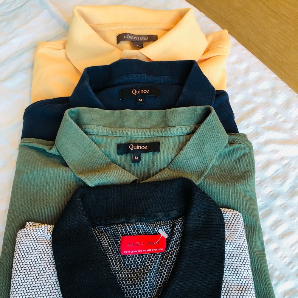 Quince Zara Nordstrom combo of 4 T-Shirts in different colors same size Sz
